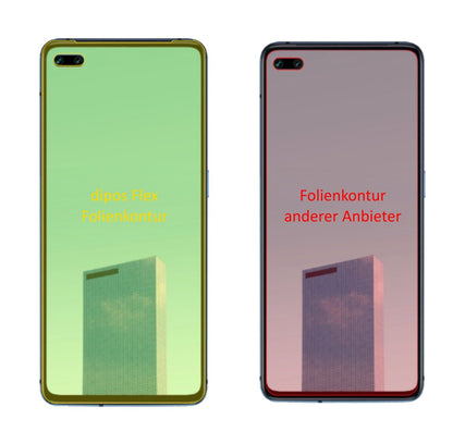 3x Screen Protector for Oppo A92s Protective Film covers 100% dipos Flex
