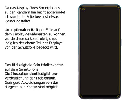 2x Schutzfolie matt für Oppo A94 Display-Schutzfolie
