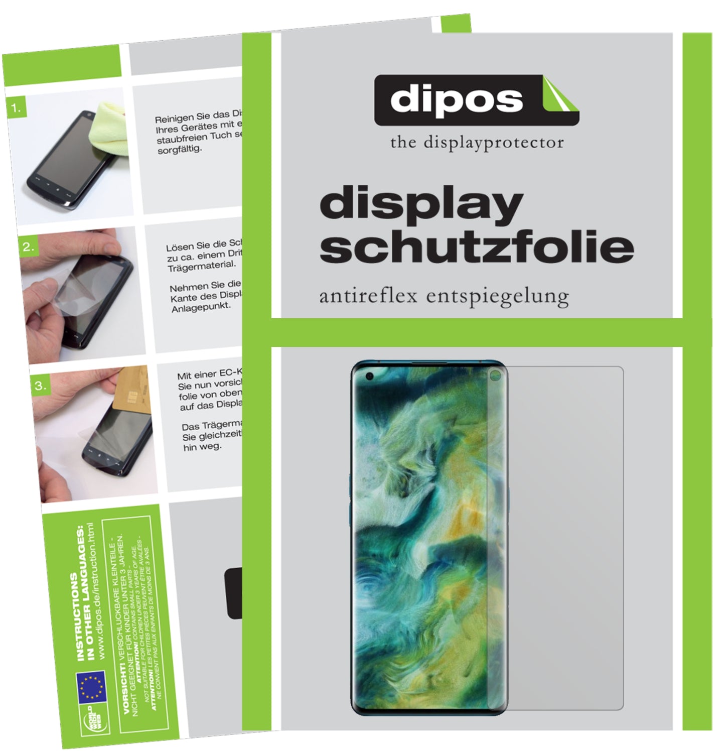 Mattes Panzerglas: Entspiegelte, dünne Folie, Fingerabdruckresistenz und Bildschirmschutz für Oppo-Find X2