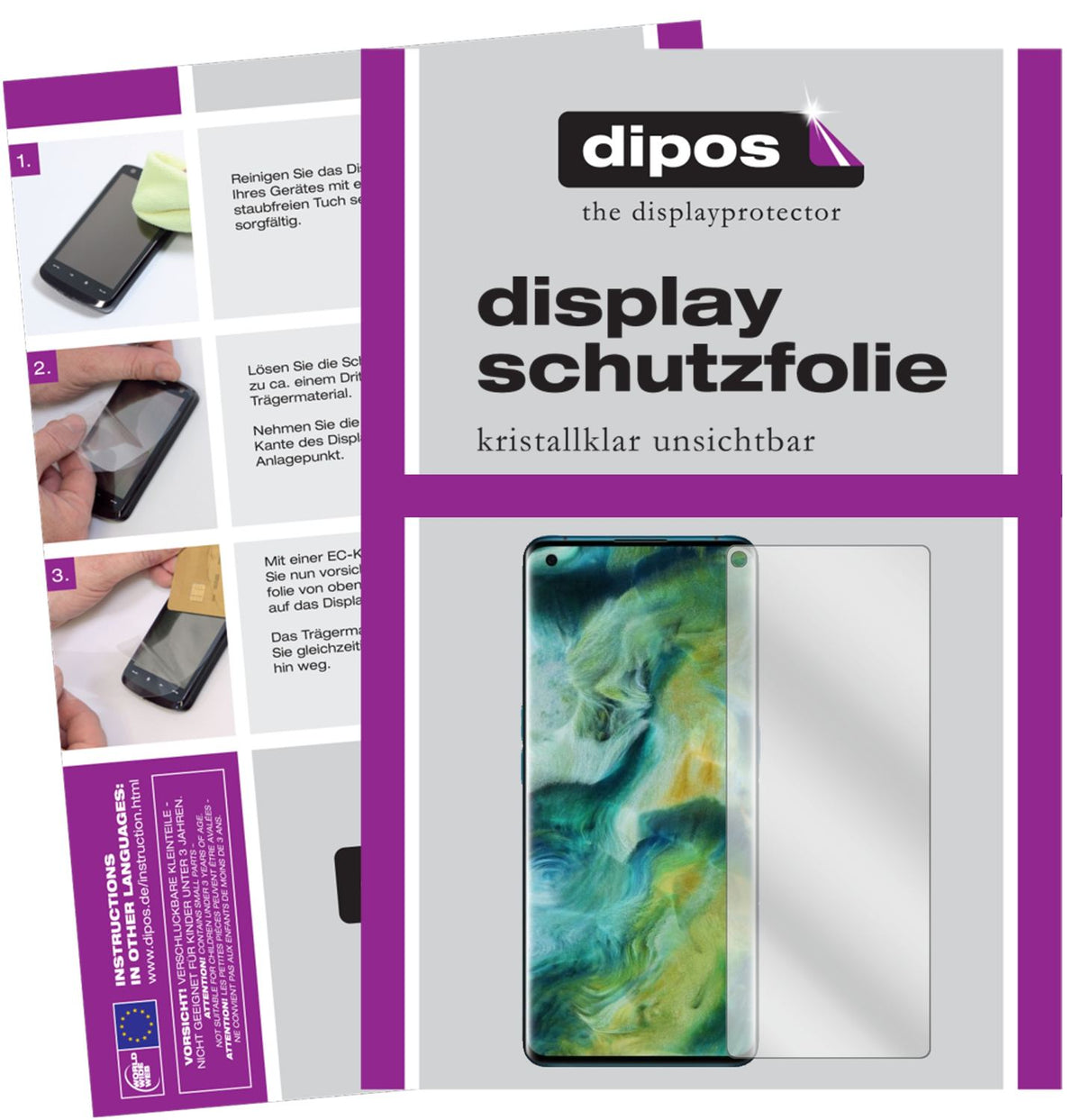 2x Screen Protector for Oppo Find X2 Pro Protection Crystal Clear dipos