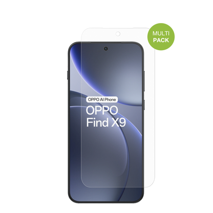 OppoFind X9 5G mit aufgebrachter dipos Displayschutzfolie, die lästige Fingerabdrücke minimiert