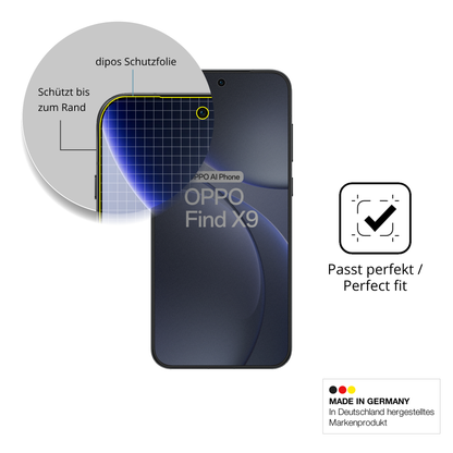 Schutz gegen Kratzer auf dem Oppo Find X9 5G Glas durch Schlüssel oder Ähnliches