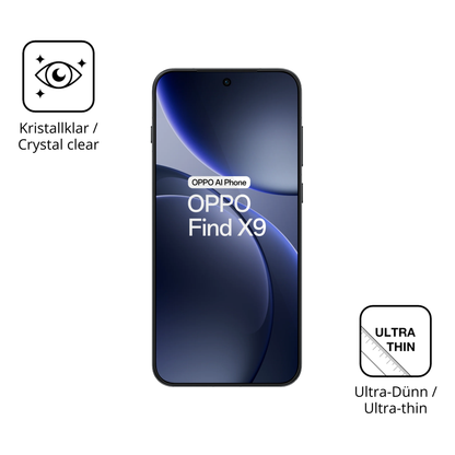 Dünne und klare Folie passend zugeschnitten für Oppo Find X9 5G