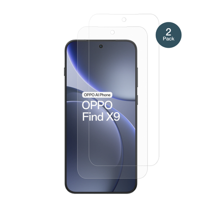 OppoFind X9 5G mit aufgebrachter dipos Panzerfolie, die lästige Fingerabdrücke minimiert