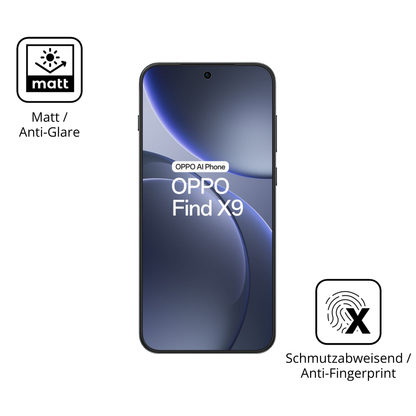 9H Hartbeschichtete, flexible Folie passend zugeschnitten für Oppo Find X9 5G