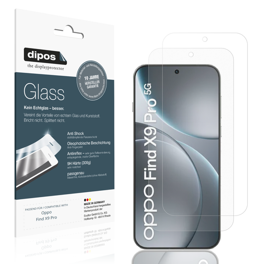 Matte Displayschutzfolie von dipos passend für oppofind x9 pro, 9H kratzfest und blasenfrei montiert