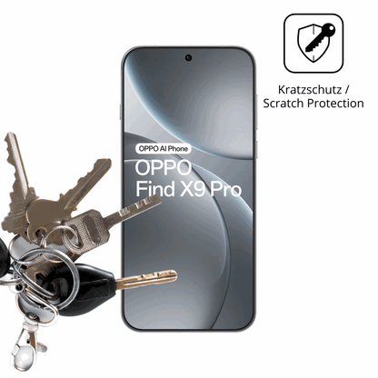 Schutz gegen Kratzer auf dem oppofind x9 pro 5g Glas durch Schlüssel oder Ähnliches
