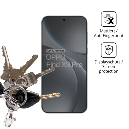 dipos Displayschutz für oppofind x9 pro 5g, mattierte Oberfläche, Blickschutzfilter und perfekter Passform