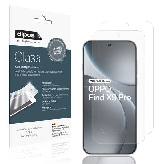 Matte Displayschutzfolie von dipos passend für oppofind x9 pro 5g, 9H kratzfest und blasenfrei montiert