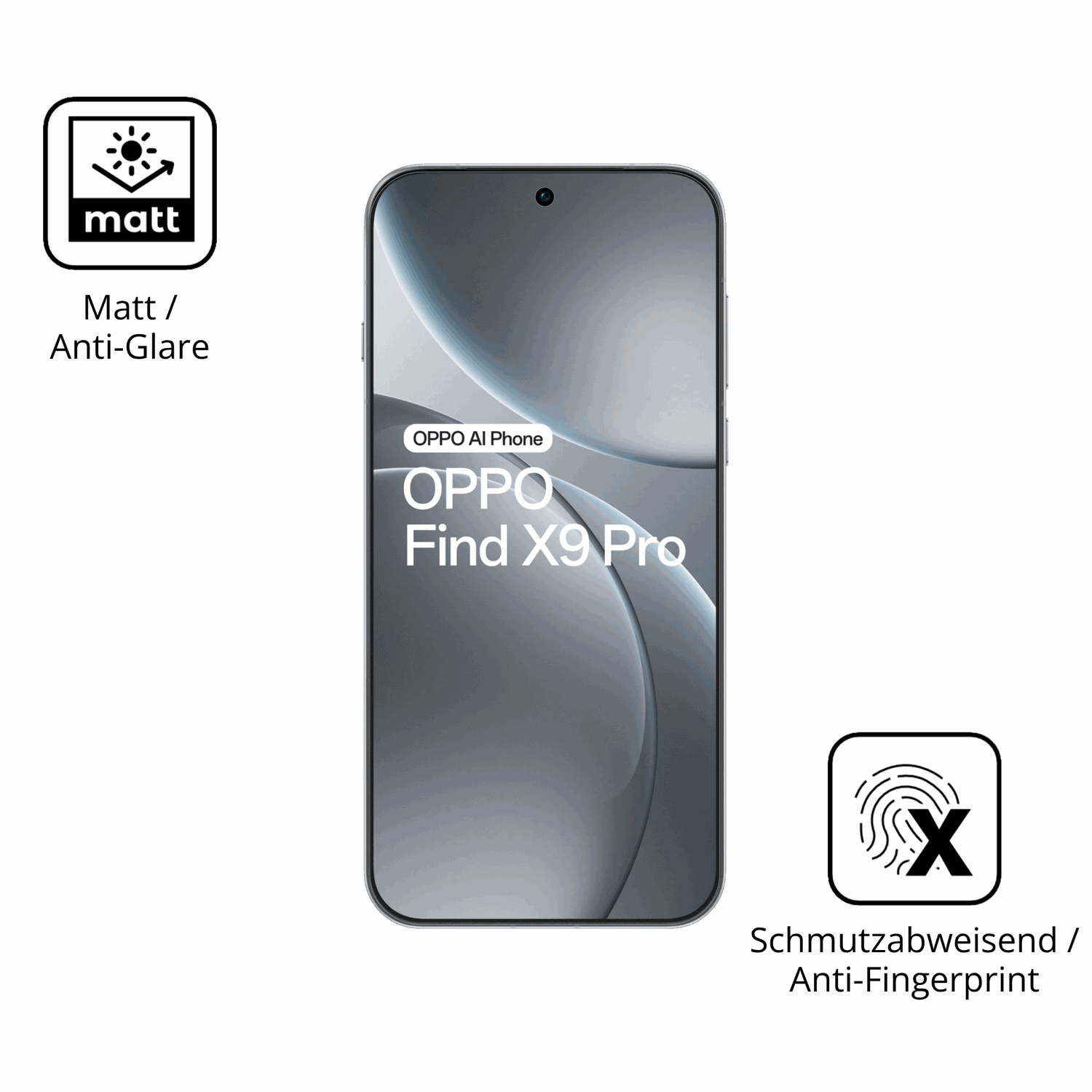 9H Hartbeschichtete, flexible Folie passend zugeschnitten für oppofind x9 pro 5g