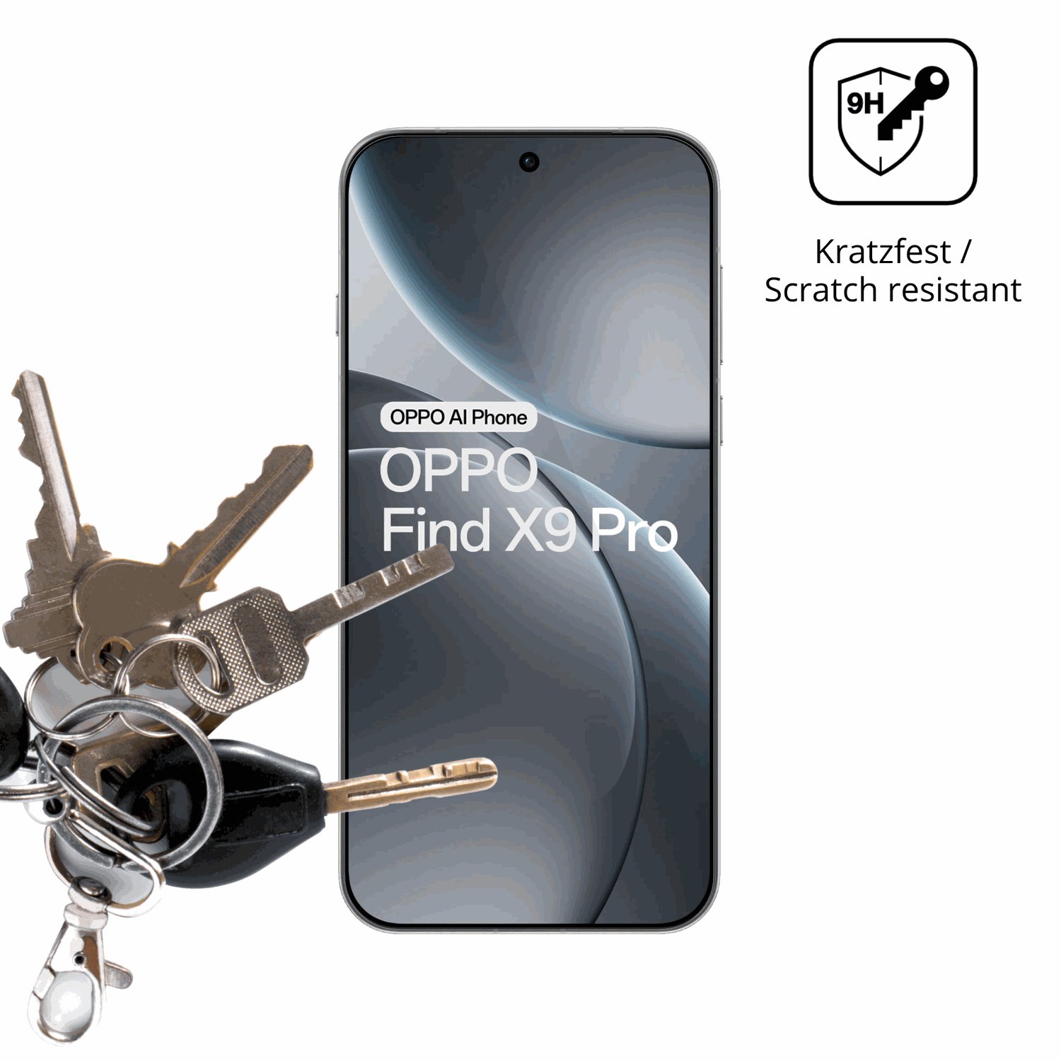 dipos Displayschutz für oppofind x9 pro 5g, transparente Oberfläche, perfekte Passform auch für die Rundungen
