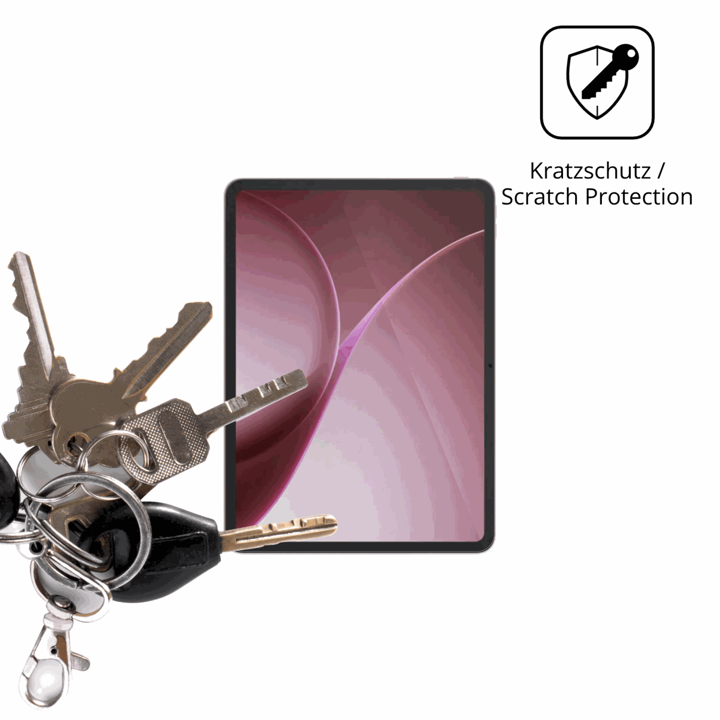 Schutz gegen Kratzer auf dem Oppo Pad Air5 Glas durch Schlüssel oder Ähnliches