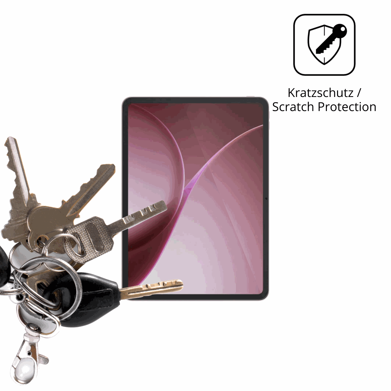 Schutz gegen Kratzer auf dem Oppo Pad Air5 Glas durch Schlüssel oder Ähnliches