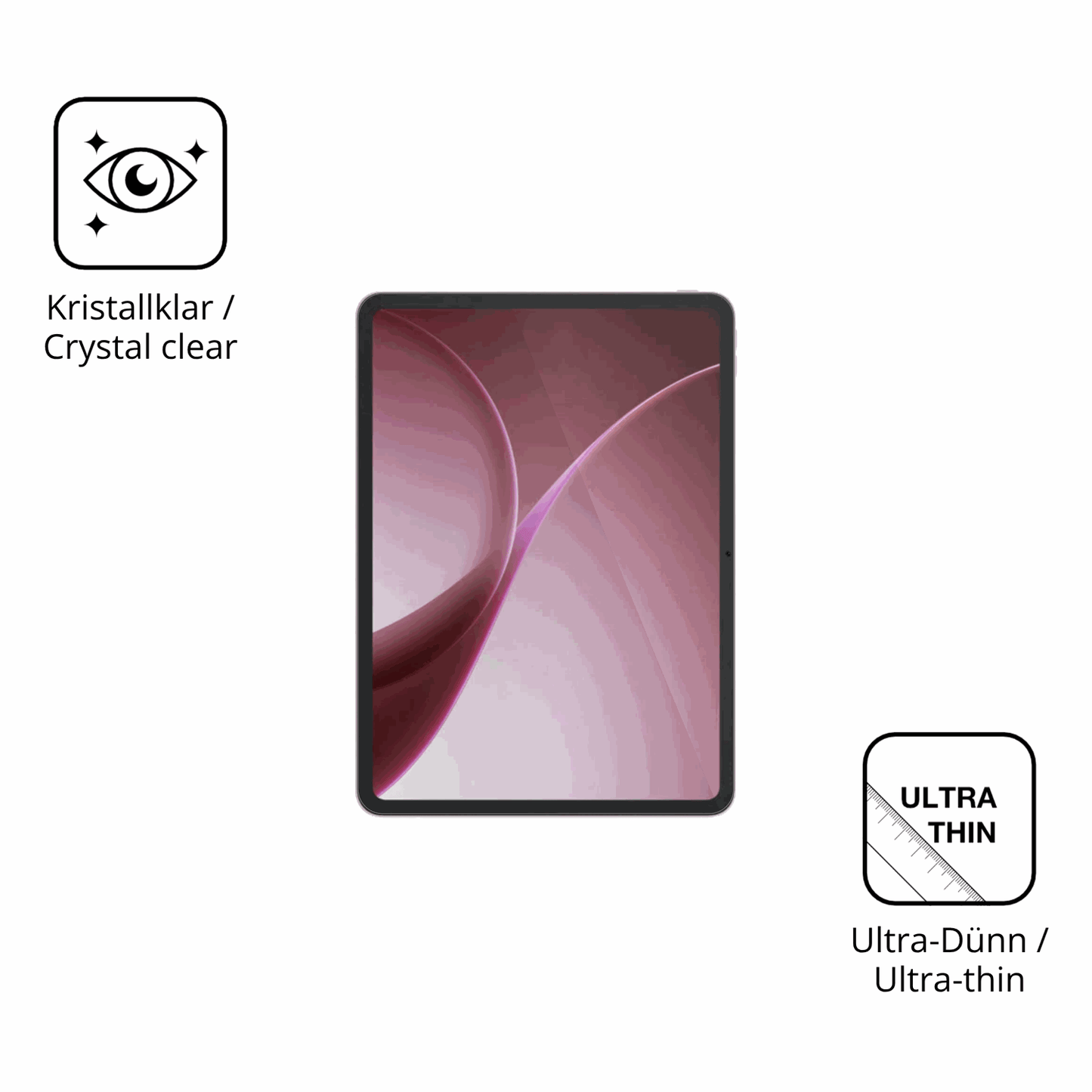 Dünne und klare Folie passend zugeschnitten für Oppo Pad Air5