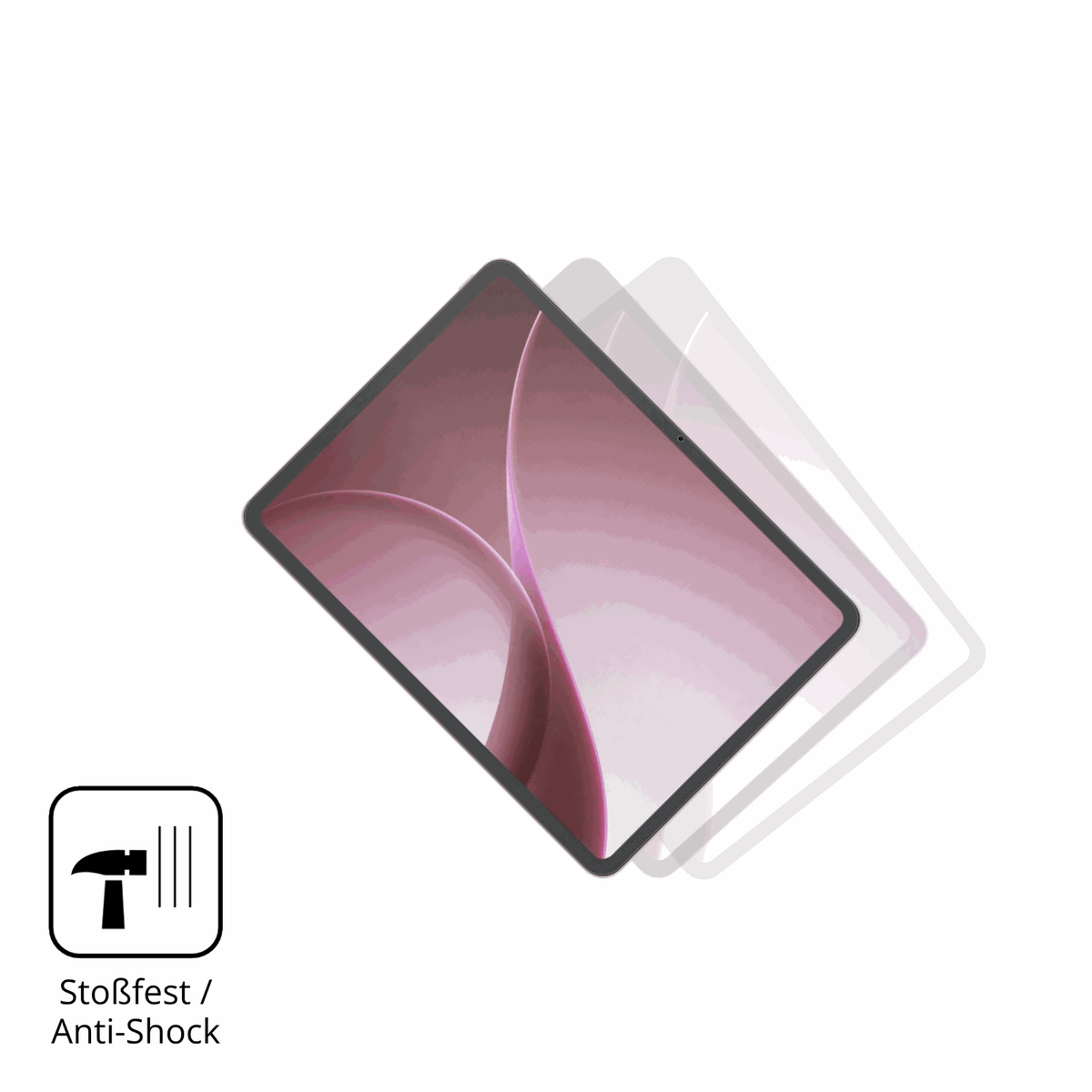 Schutz gegen Kratzer auf dem Oppo Pad Air5 Glas durch Schlüssel, Stöße gegen die Tischkante oder Stürze