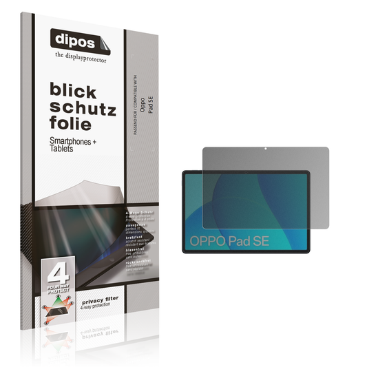 Blickschutzfolie von dipos passend für oppopad se, präziser Zuschnitt und blasenfrei montiert
