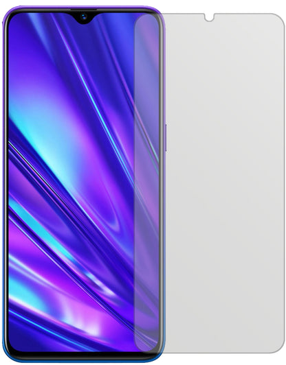 OppoRealme 5s mit aufgebrachter dipos Displayschutzfolie, die lästige Fingerabdrücke minimiert