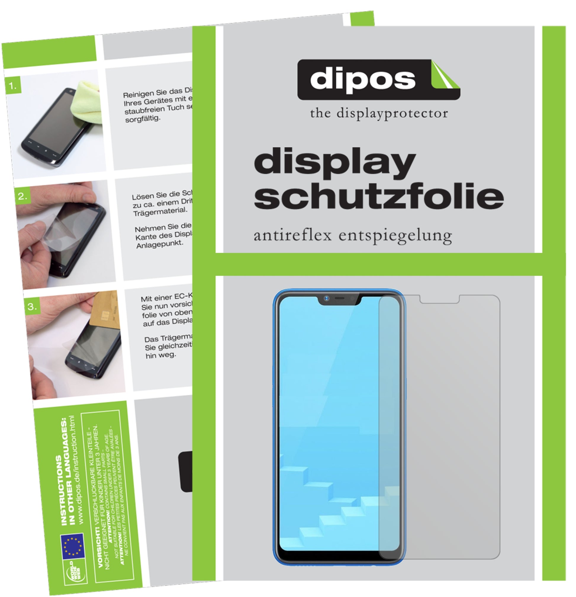 Mattes Panzerglas: Entspiegelte, dünne Folie, Fingerabdruckresistenz und Bildschirmschutz für Oppo-Realme C1