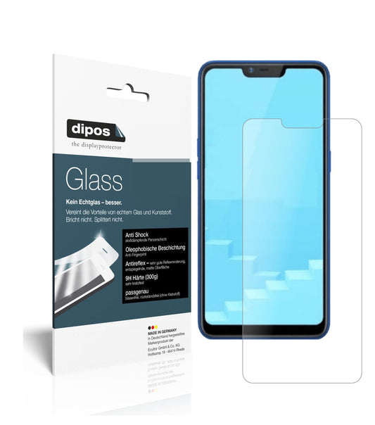 Matte Displayschutzfolie von dipos passend für Oppo Realme C1 (2019), 9H kratzfest und blasenfrei montiert