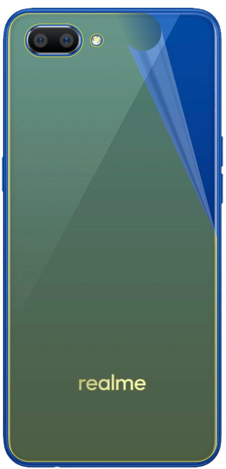 3x Screen Protector for Oppo Realme C1 (2019) back Protective Film covers 100%