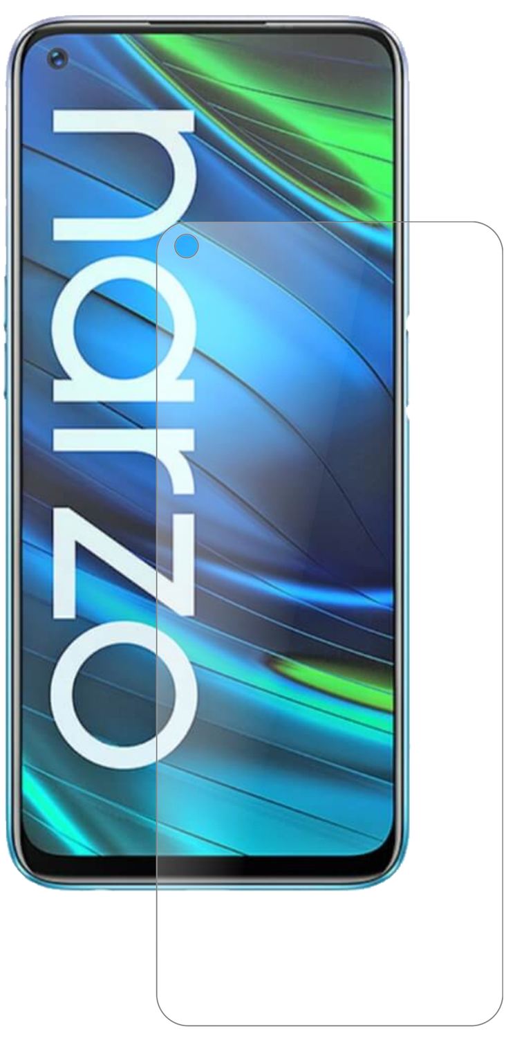 OppoRealme Narzo 20 Pro mit aufgebrachter dipos Panzerfolie, die lästige Fingerabdrücke minimiert