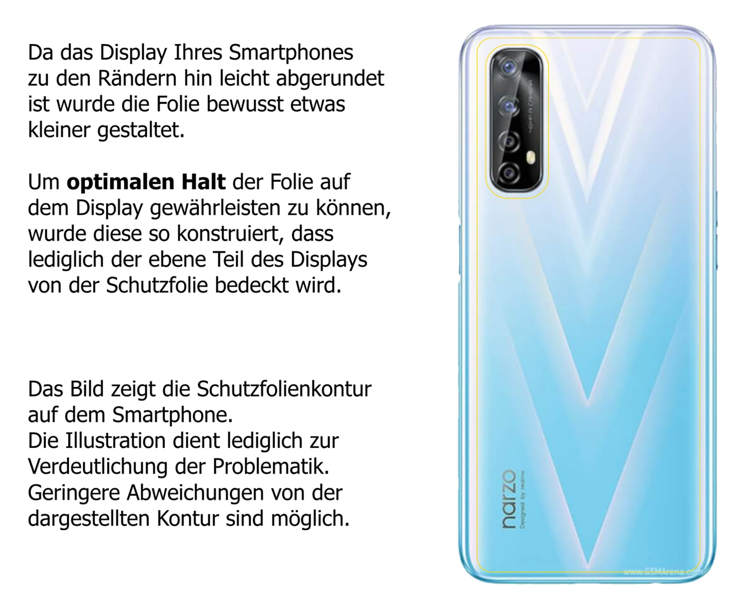 dipos Displayschutz für Oppo Realme Narzo 20 Pro Rückseite, mattierte Oberfläche, robuste Festigkeit und perfekte Passform