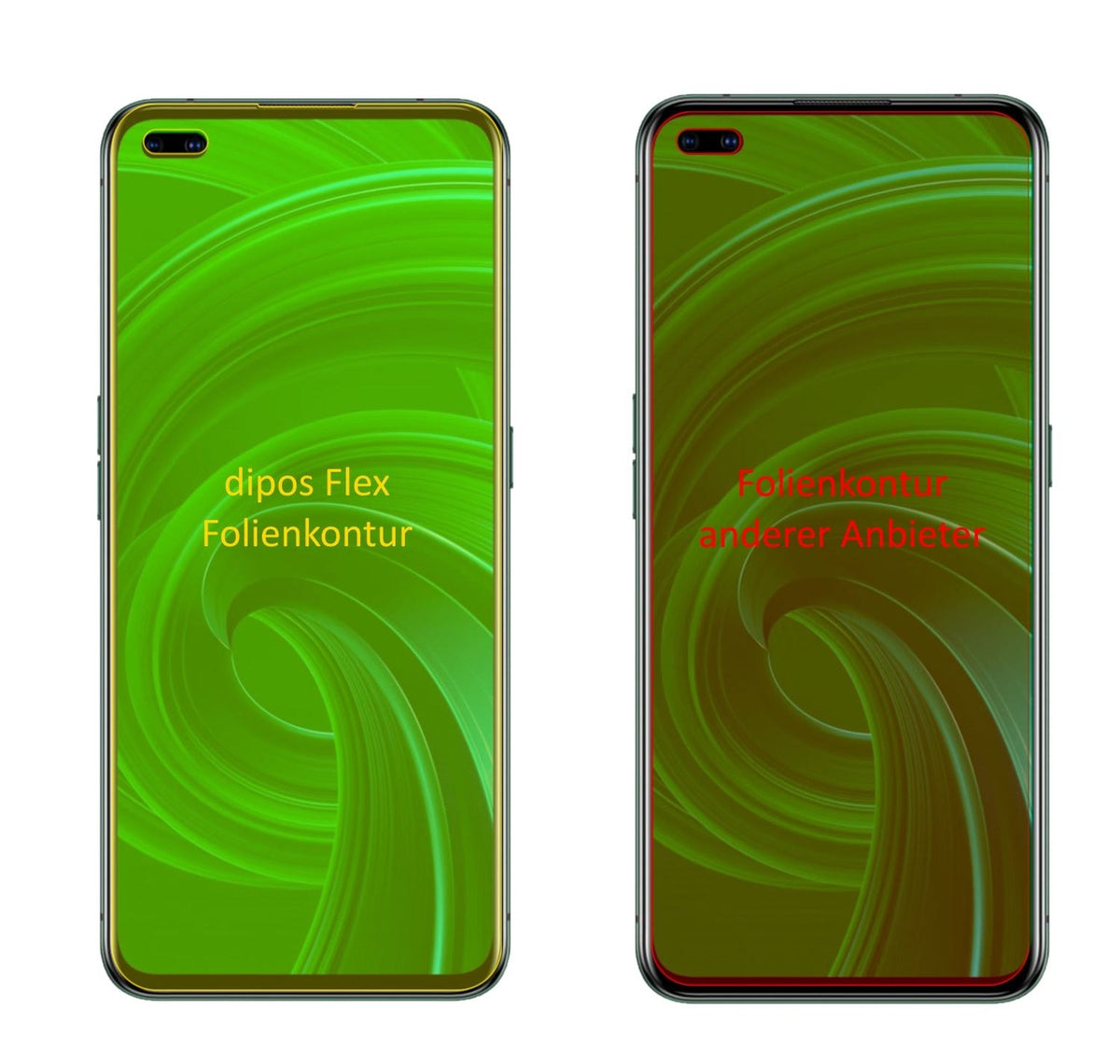 2x Screen Protector for Oppo Realme X50m 5G Protective Film covers 100% dipos