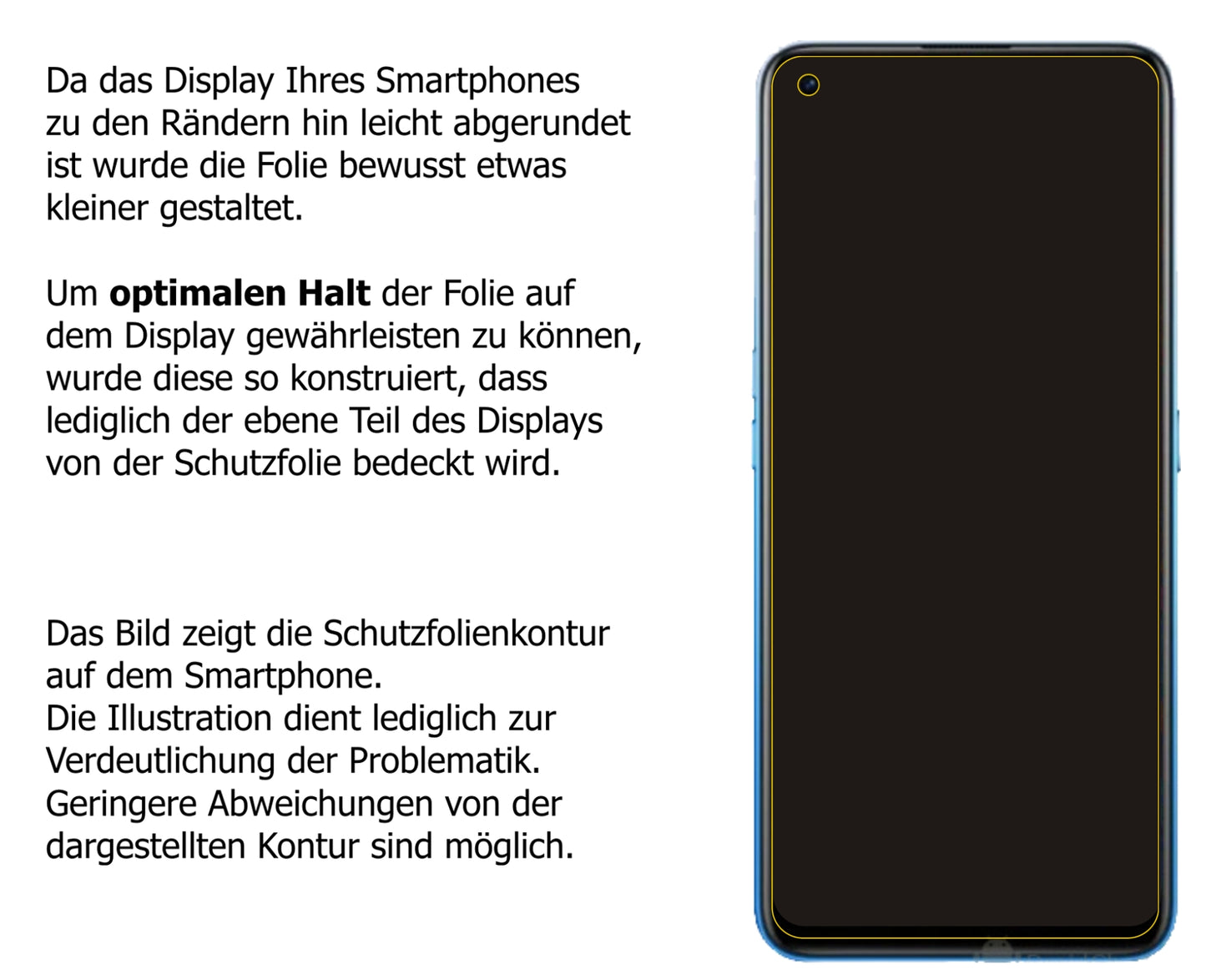dipos Displayschutz für Oppo Realme X7 5G, transparente Oberfläche, perfekte Passform auch für die Rundungen