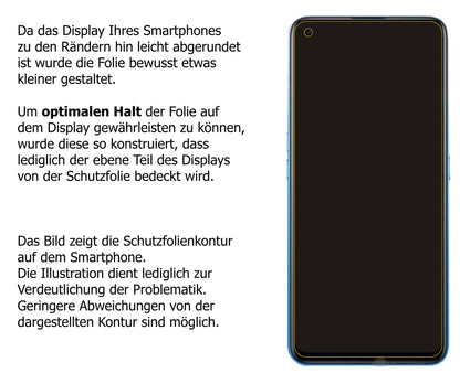 dipos Displayschutz für Oppo Realme X7 5G, transparente Oberfläche, perfekte Passform auch für die Rundungen