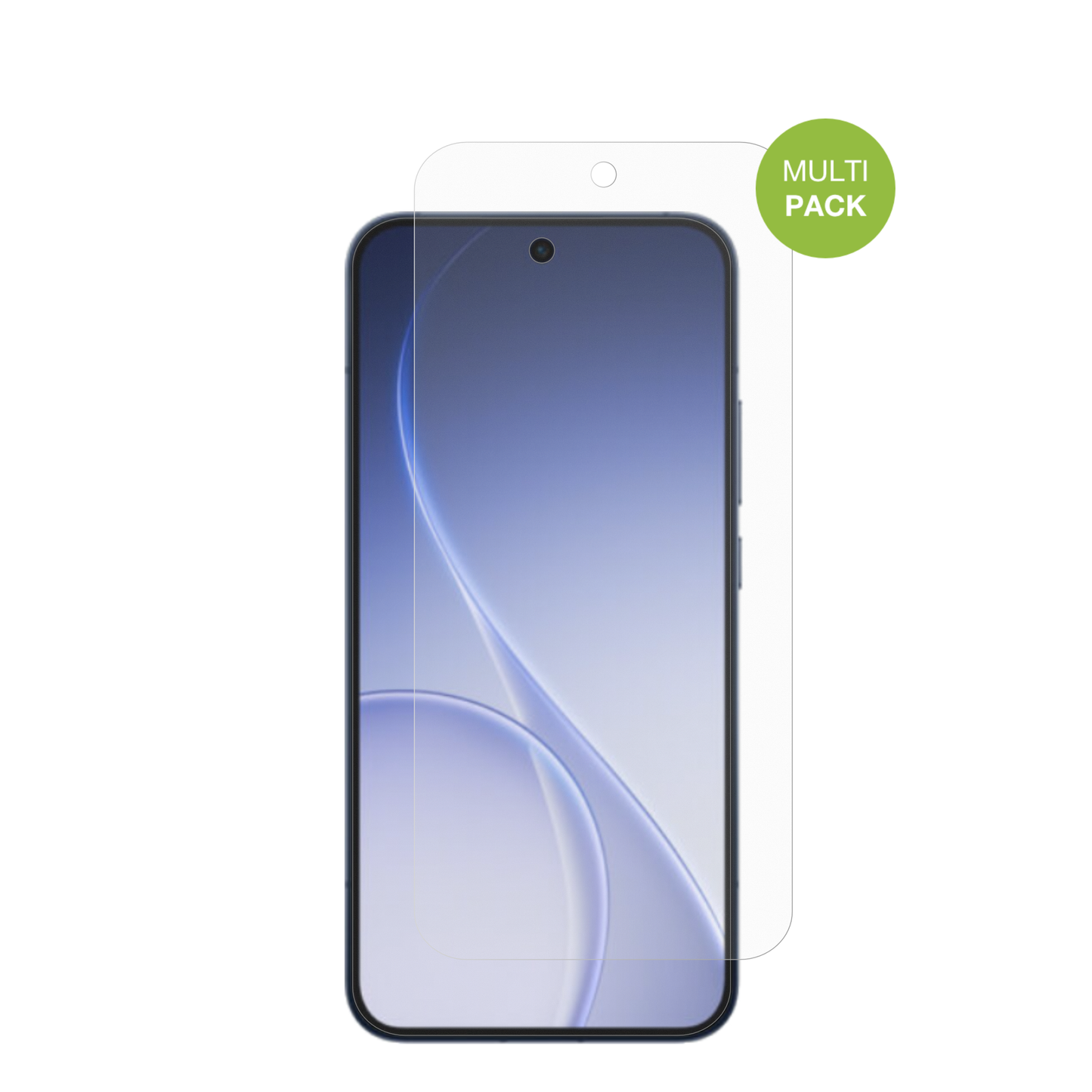 OppoReno 15 Pro mit aufgebrachter dipos Displayschutzfolie, die lästige Fingerabdrücke minimiert