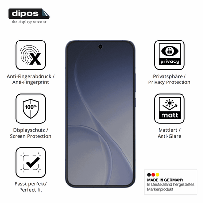 Privatsphäre-Schutz durch Sichtschutz-Folie passend zugeschnitten für Oppo Reno 15 Pro Max