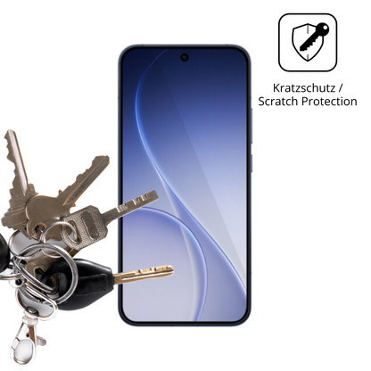 Schutz gegen Kratzer auf dem Oppo Reno 15 Pro Max Glas durch Schlüssel oder Ähnliches