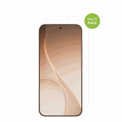 OppoReno15 Pro Mini mit aufgebrachter dipos Displayschutzfolie, die lästige Fingerabdrücke minimiert