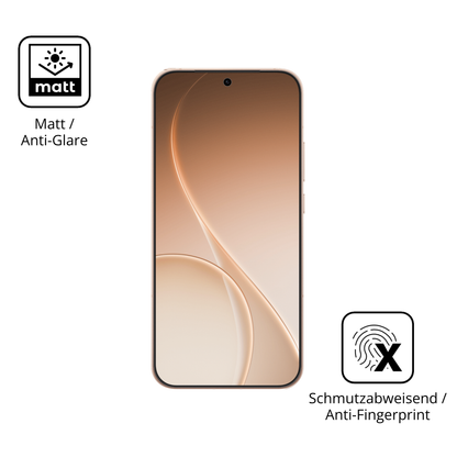 Dünne und entspiegelnde Folie passend zugeschnitten für Oppo Reno15 Pro Mini