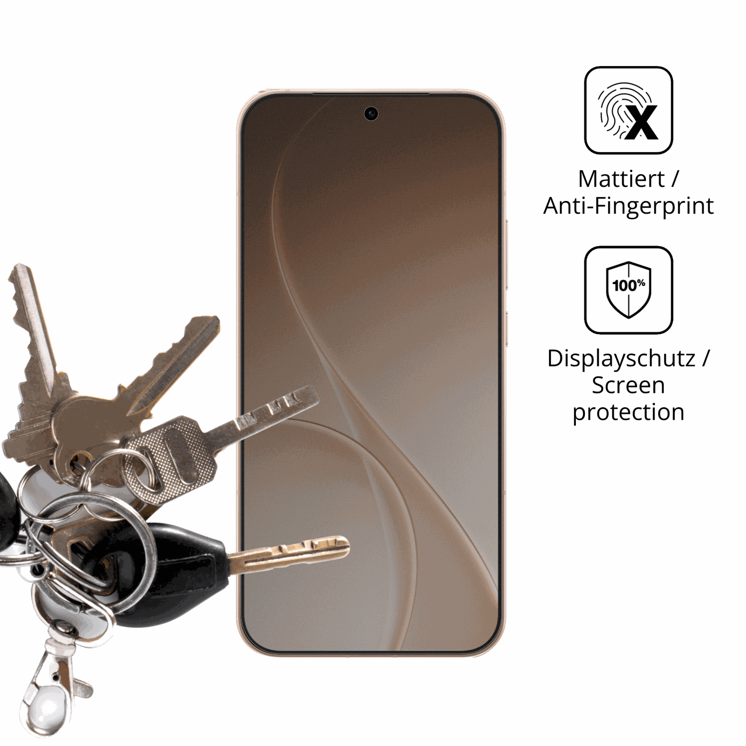 dipos Displayschutz für Oppo Reno15 Pro Mini, mattierte Oberfläche, Blickschutzfilter und perfekter Passform