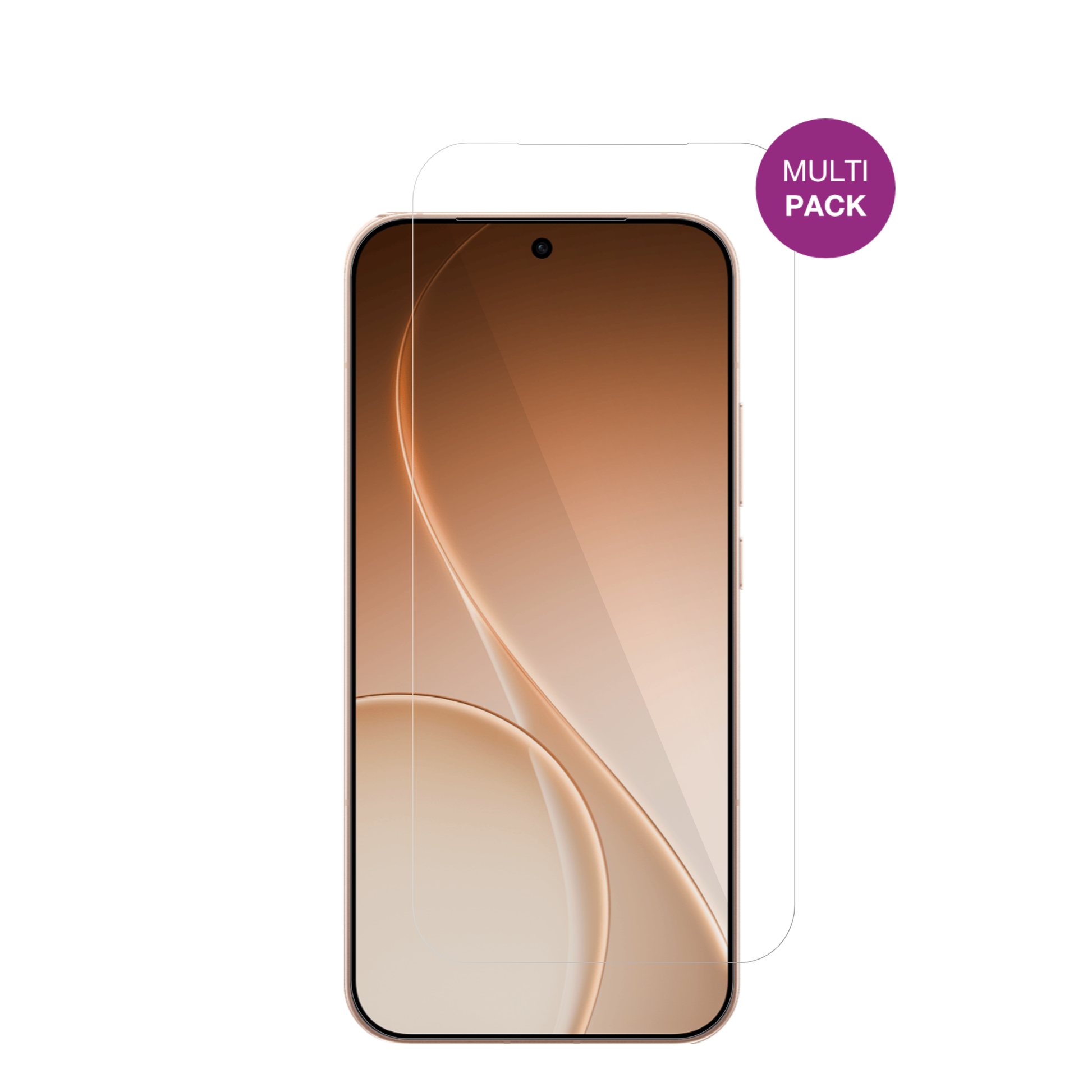 OppoReno15 Pro Mini mit aufgebrachter dipos Displayschutzfolie, glasklare Darstellung ohne Einschränkungen