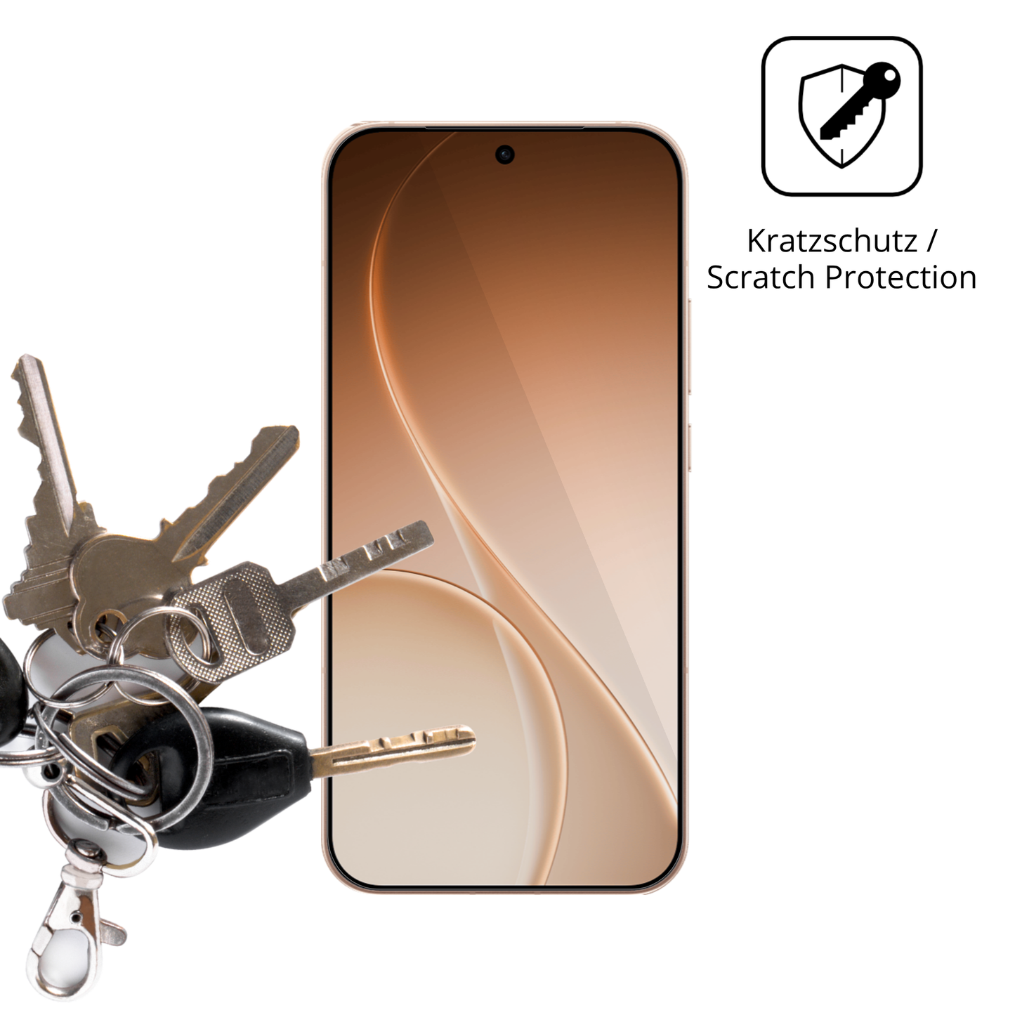Schutz gegen Kratzer auf dem Oppo Reno15 Pro Mini Glas durch Schlüssel oder Ähnliches