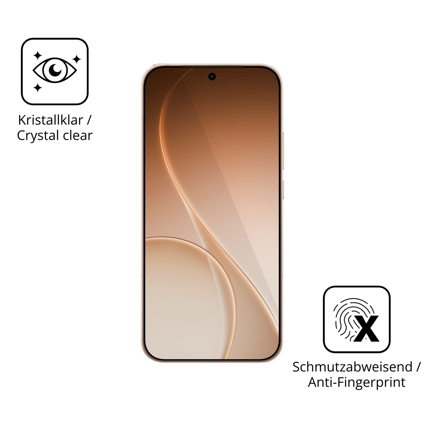 Flexible TPU-Folie passend zugeschnitten für Oppo Reno 15 FS, vollständige Abdeckung