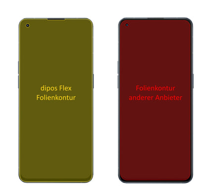 3x Screen Protector for Oppo Reno 6 5G Protective Film covers 100% dipos Flex