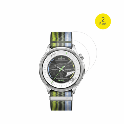 OppoWatch S mit aufgebrachter dipos Flex Schutzfolie, glasklare Darstellung ohne Einschränkungen