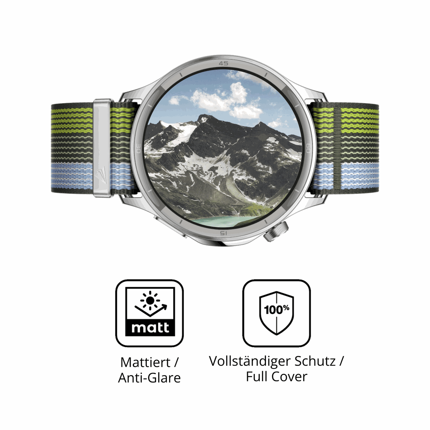 Flexible TPU-Folie passend zugeschnitten für Oppo Watch S, vollständige Abdeckung