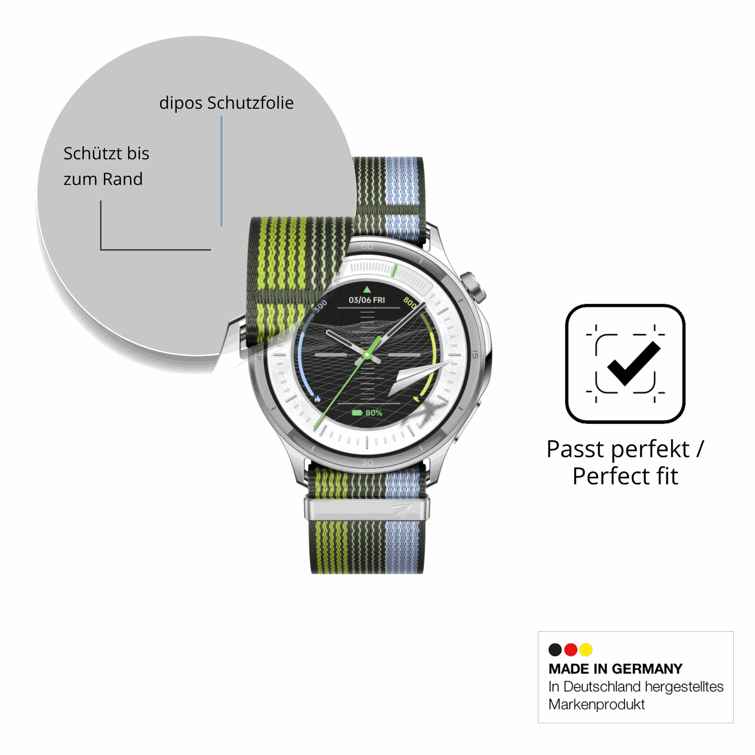 Besonders flexibler Displayschutz mit Anti-Shock-Schicht im Materialmix