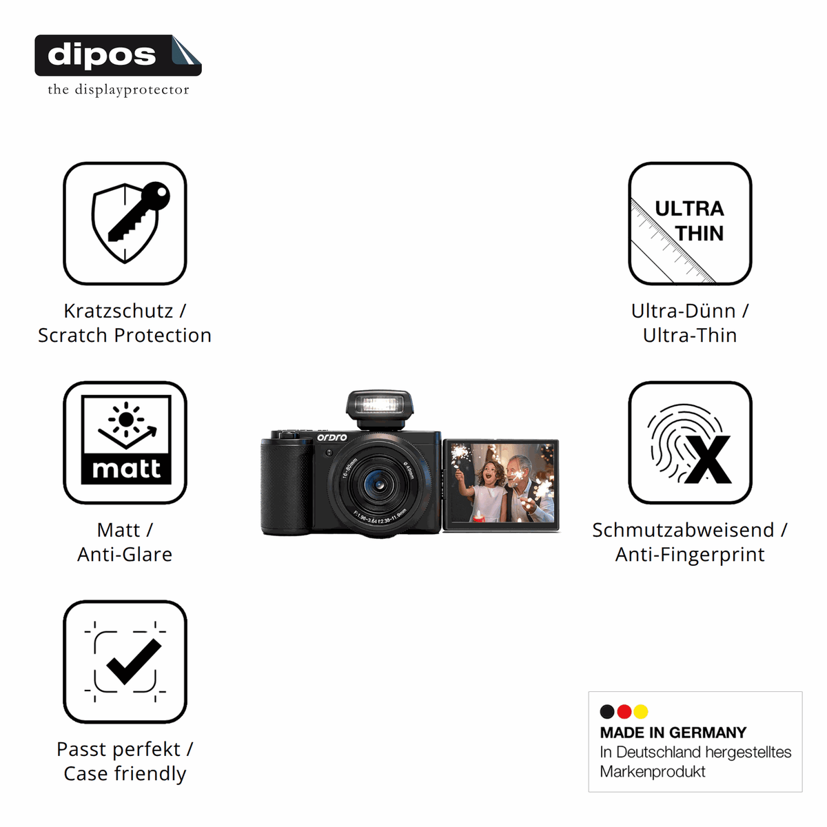 4x Screen Protector for ORDRO G930 Protection Anti Glare dipos