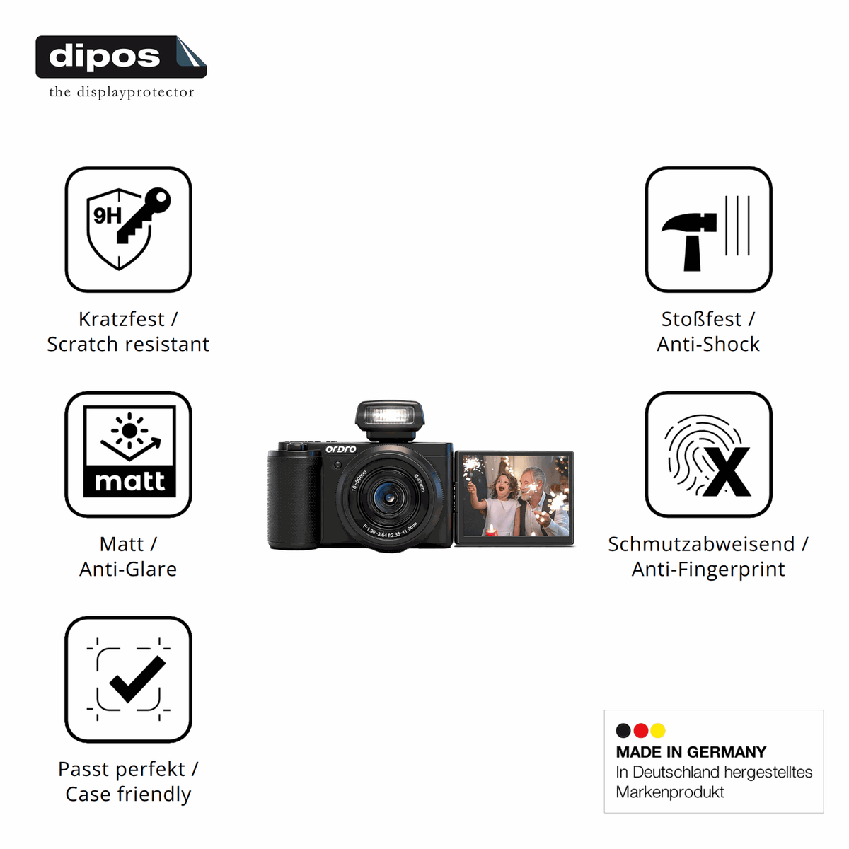 2x Screen Protector for ORDRO G930 matte Flexible Glass 9H dipos
