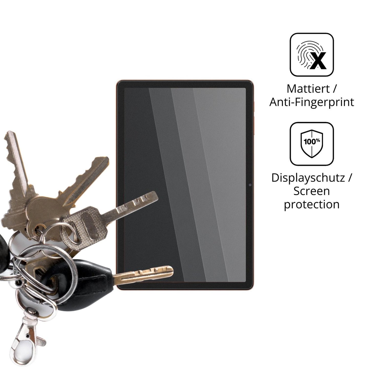 dipos Displayschutz für Oscal Bolt 2, mattierte Oberfläche, Blickschutzfilter und perfekter Passform