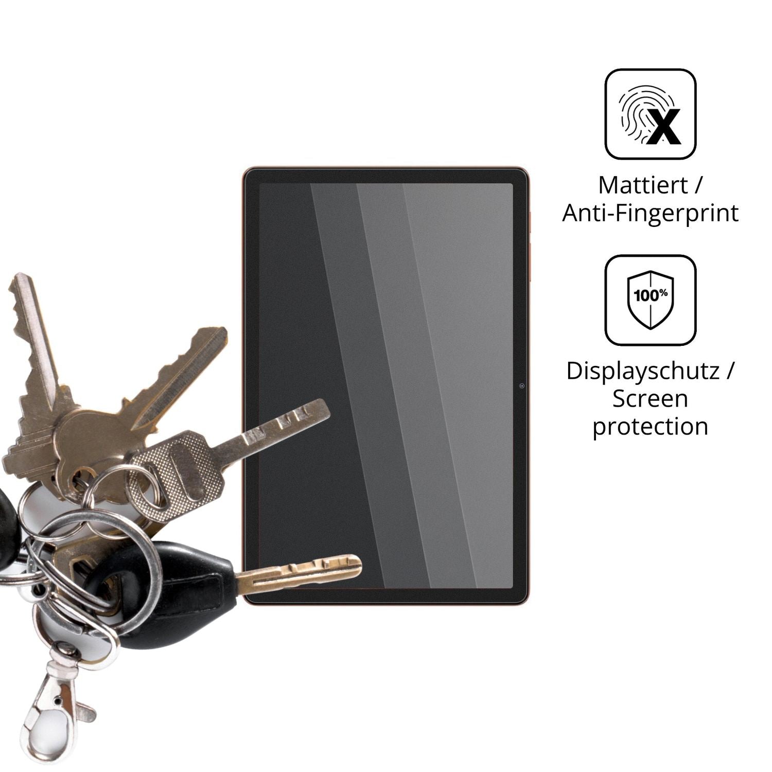 dipos Displayschutz für Oscal Bolt 2, mattierte Oberfläche, Blickschutzfilter und perfekter Passform
