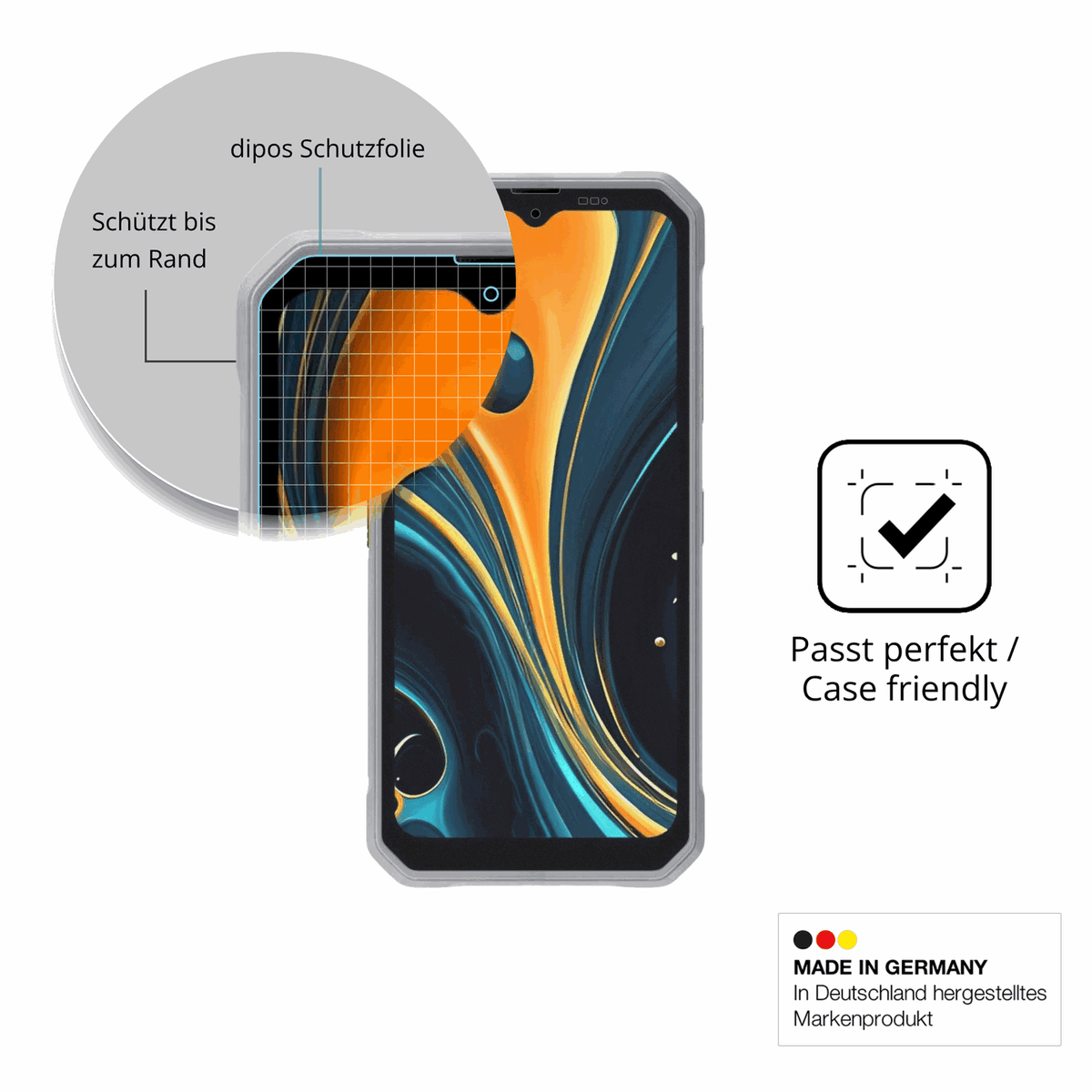 2x Screen Protector for Oscal Marine 3 matte Flexible Glass 9H dipos