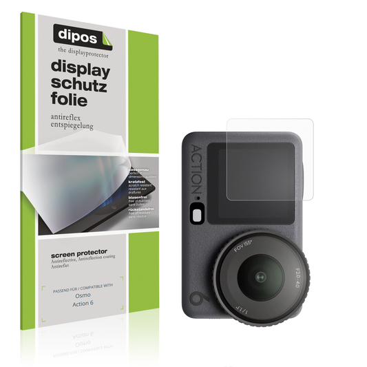 Matte Displayschutzfolie von dipos passend für osmoaction 6, präziser Zuschnitt und blasenfrei montiert