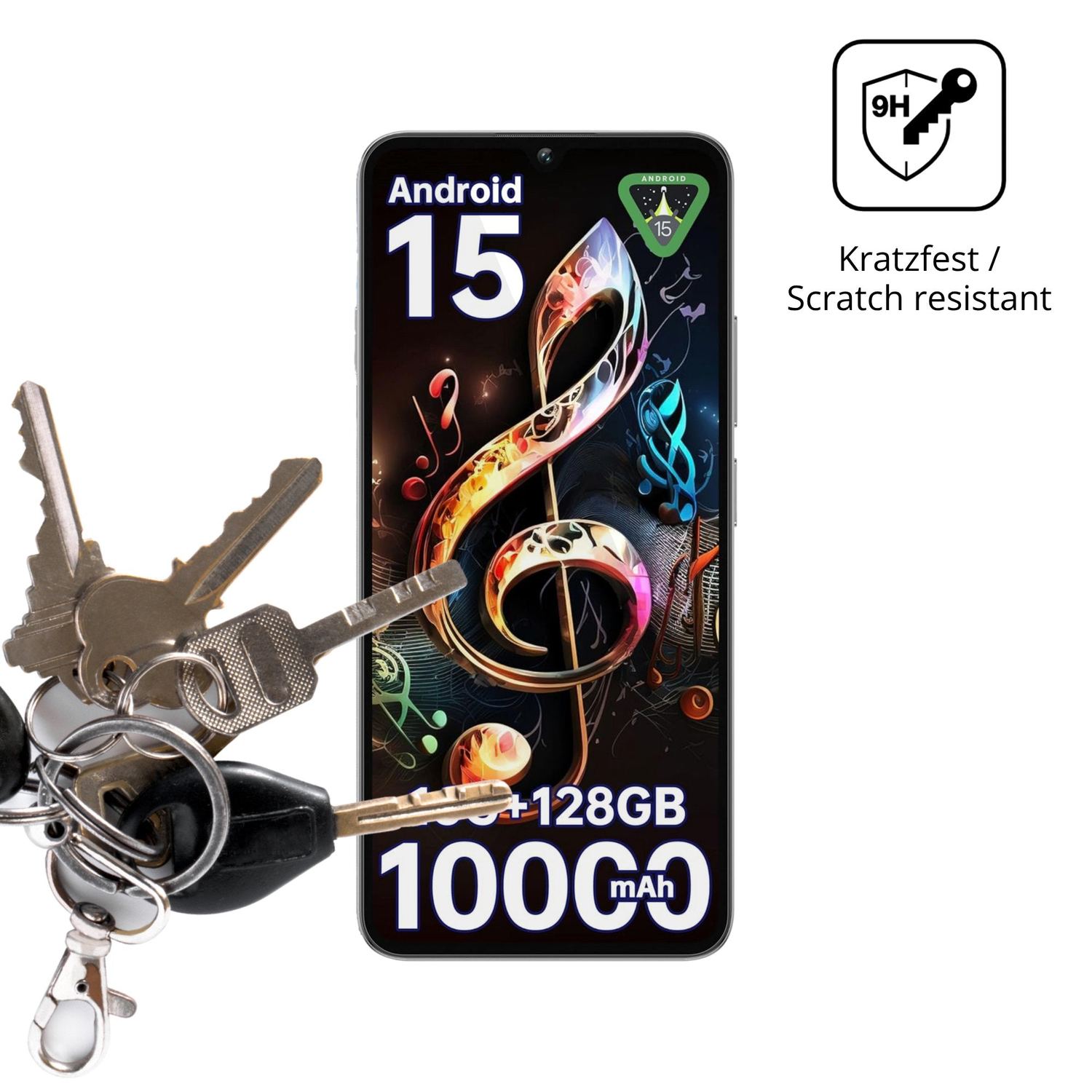 dipos Displayschutz für OUKITEL C60, transparente Oberfläche, perfekte Passform auch für die Rundungen