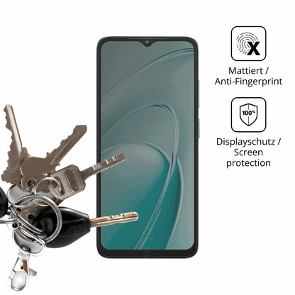 dipos Displayschutz f�r Oukitel C7, mattierte Oberfl�che, Blickschutzfilter und perfekter Passform
